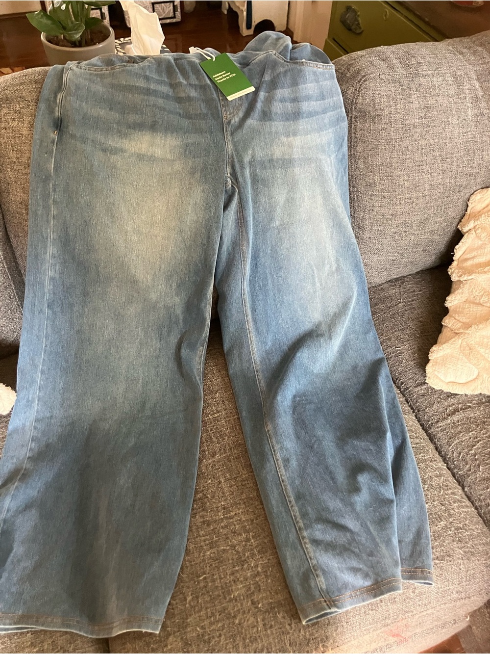 HALARA Light Blue Wide-Leg Jeans